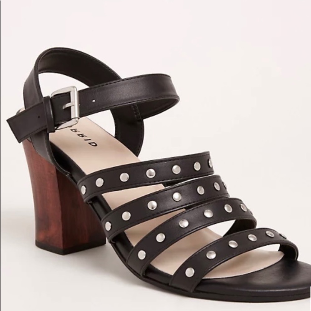 Black Chunky Heel Sandals